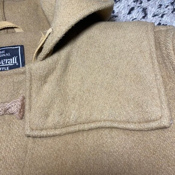 VTG Gloverall Duffle Coat Wool Blend Mens Med Camel Hooded England - Picture 6 of 16